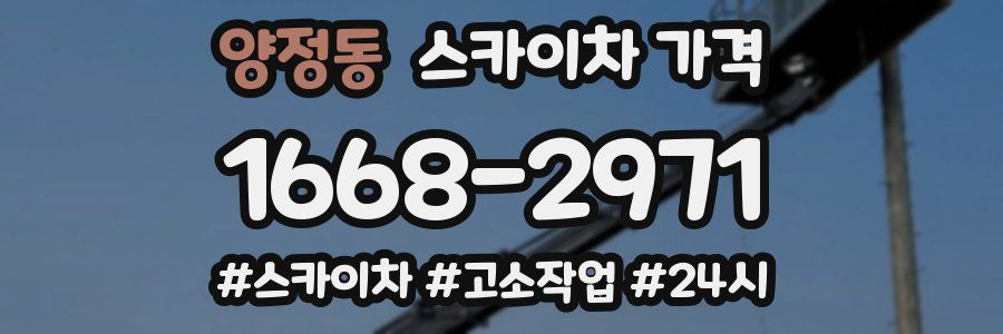 양정동 스카이차 가격