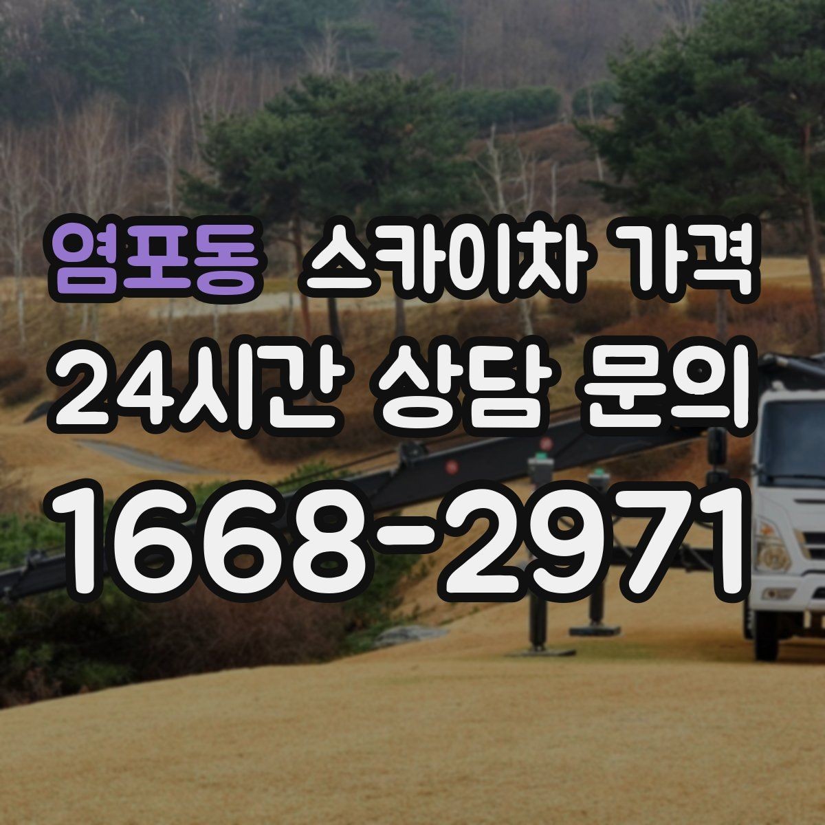 염포동 스카이차 가격 작업 높이(층수/실제 높이)와 작업 시간대(주간/야간/심야)에 따라