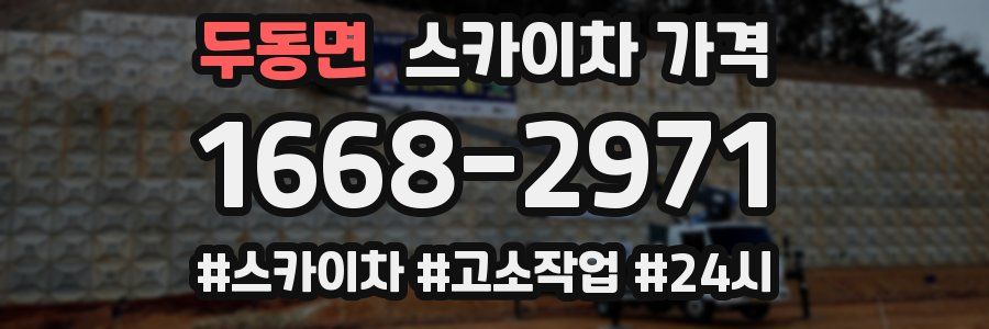 두동면 스카이차 가격