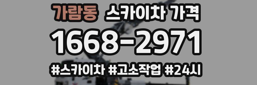 가람동 스카이차 가격