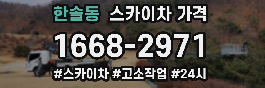 한솔동 스카이차 가격