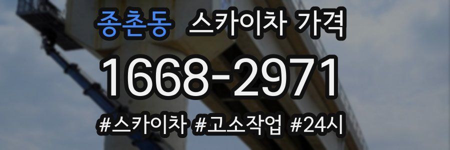 종촌동 스카이차 가격