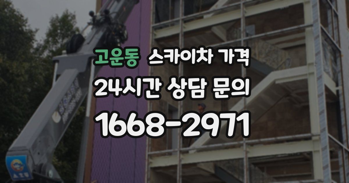 고운동 스카이차 가격