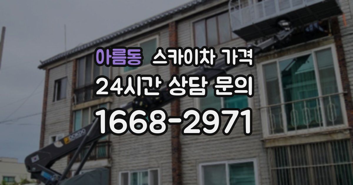 아름동 스카이차 가격