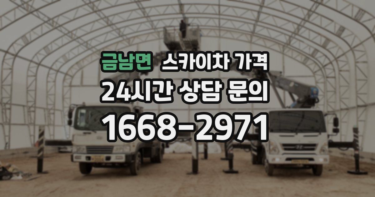 금남면 스카이차 가격