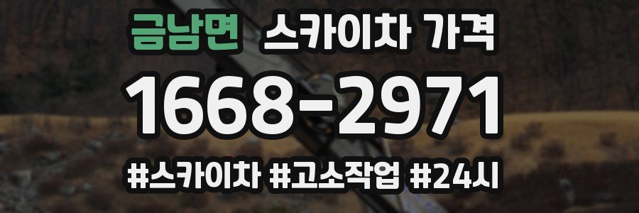 금남면 스카이차 가격