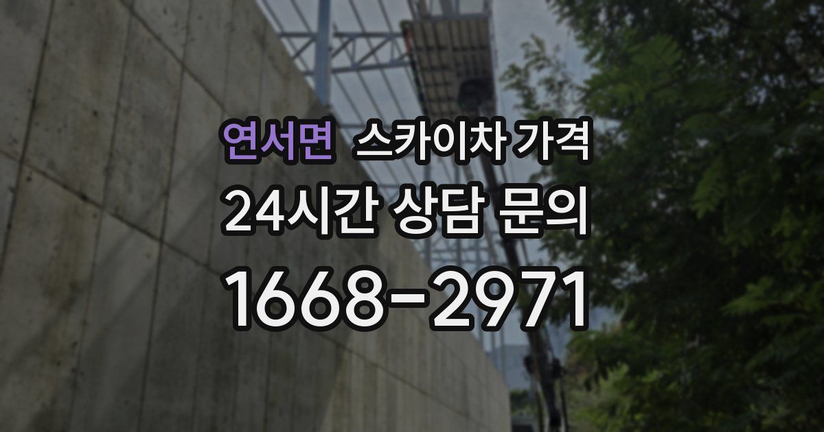 연서면 스카이차 가격