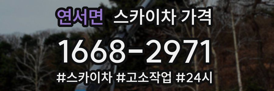 연서면 스카이차 가격