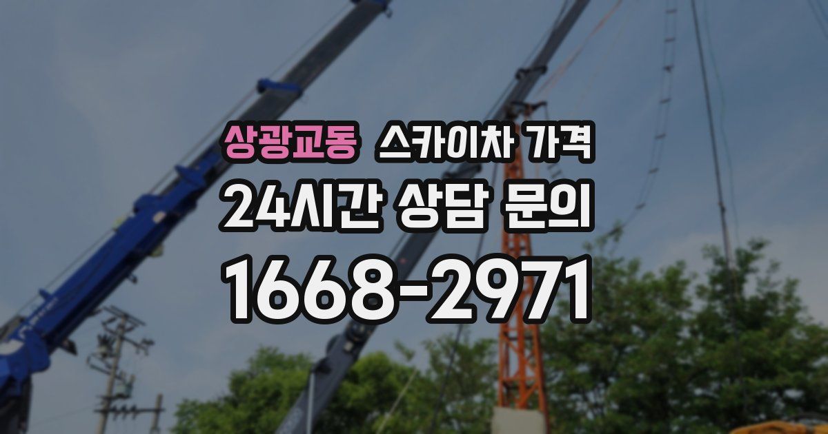 상광교동 스카이차 가격