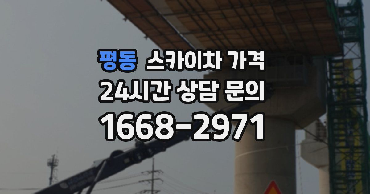 평동 스카이차 가격