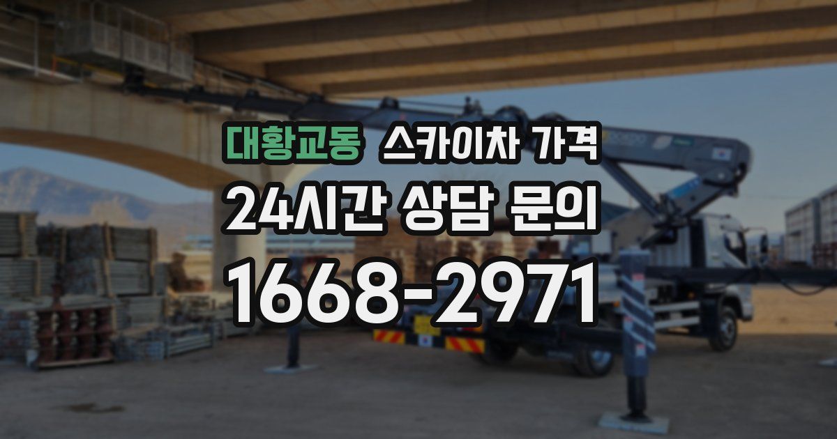 대황교동 스카이차 가격