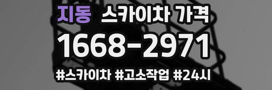 지동 스카이차 가격