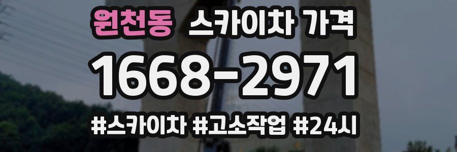 원천동 스카이차 가격