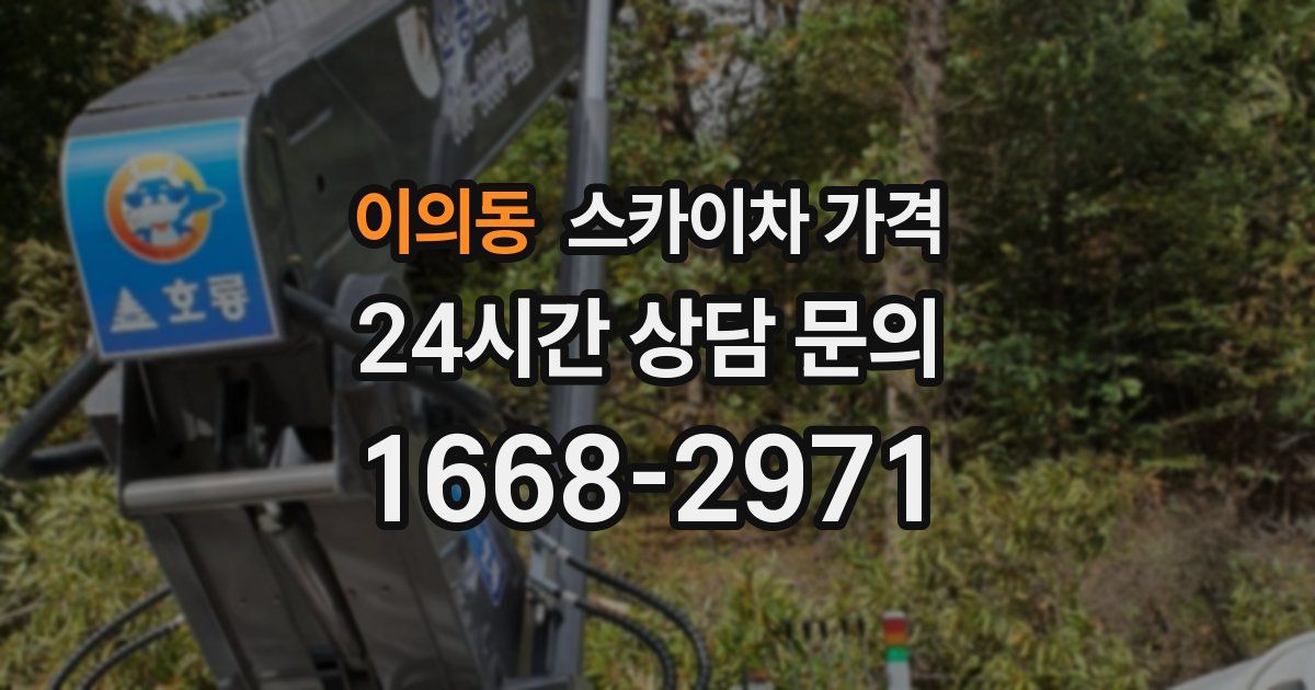 이의동 스카이차 가격