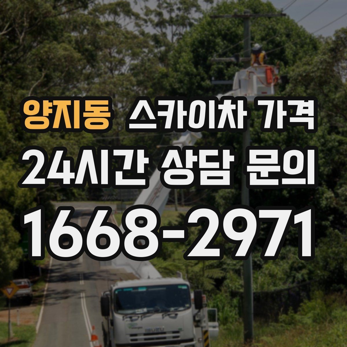 양지동 스카이차 가격 현장 변수가 많을수록 체크해야 할 것