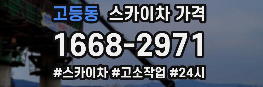 고등동 스카이차 가격