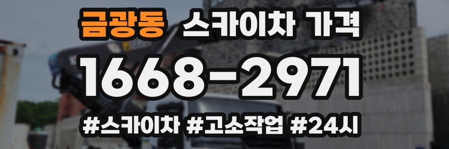 금광동 스카이차 가격
