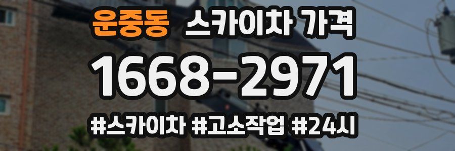 운중동 스카이차 가격