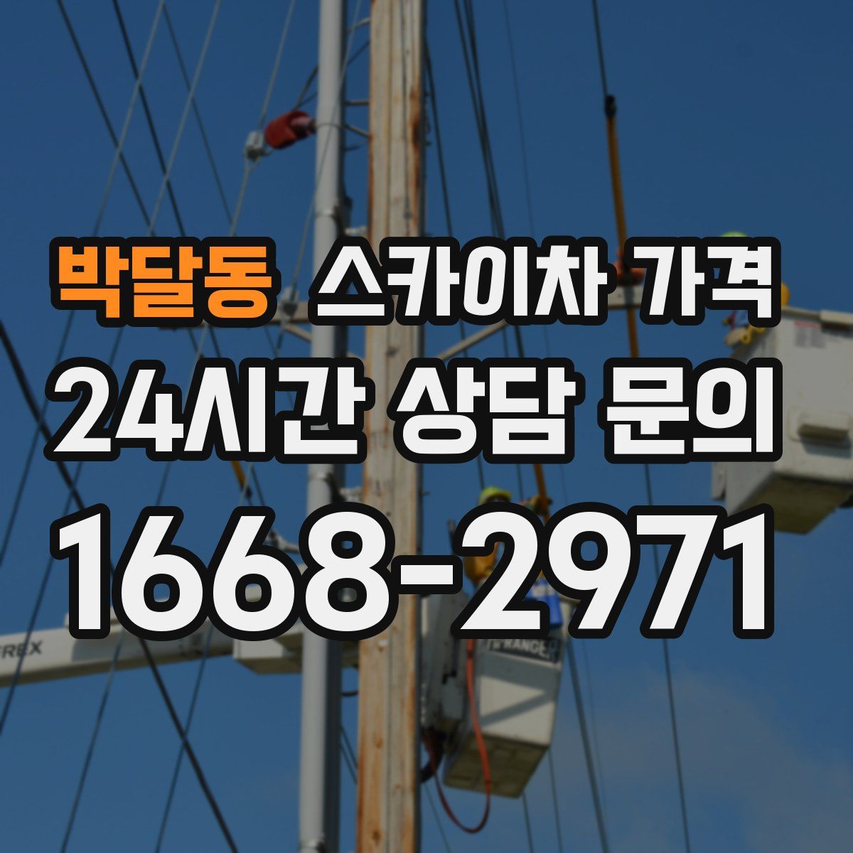 박달동 스카이차 가격