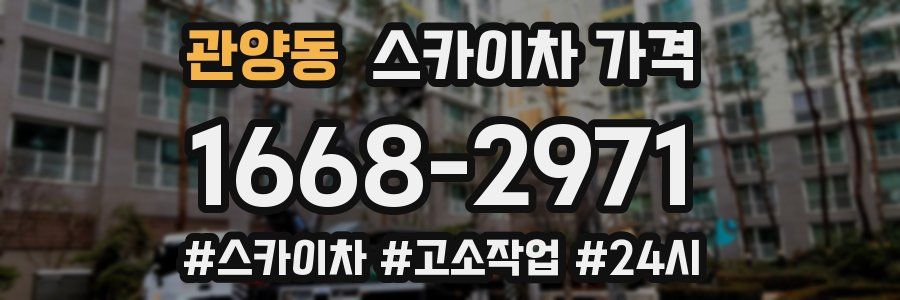 관양동 스카이차 가격