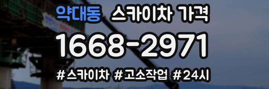 약대동 스카이차 가격