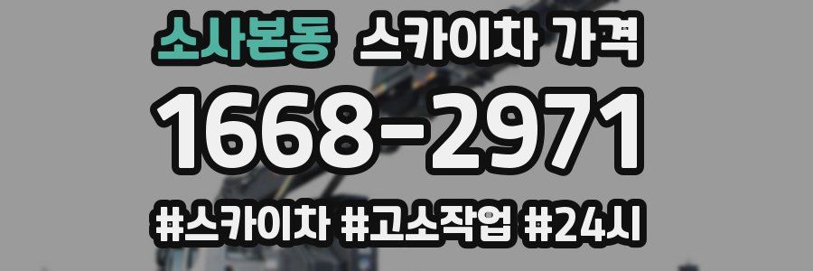 소사본동 스카이차 가격