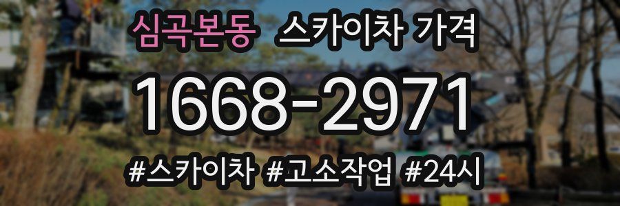심곡본동 스카이차 가격
