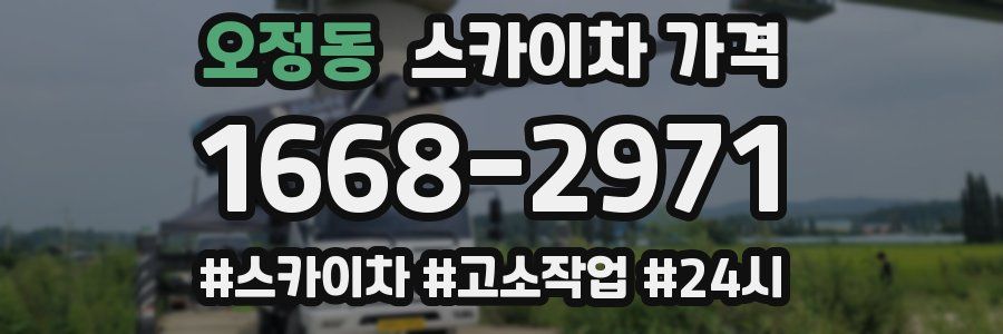 오정동 스카이차 가격