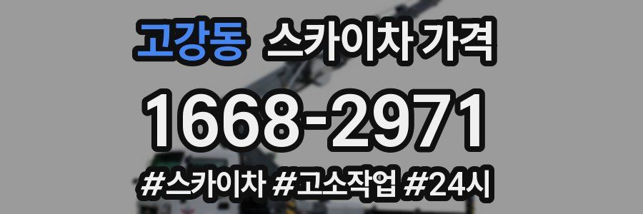 고강동 스카이차 가격