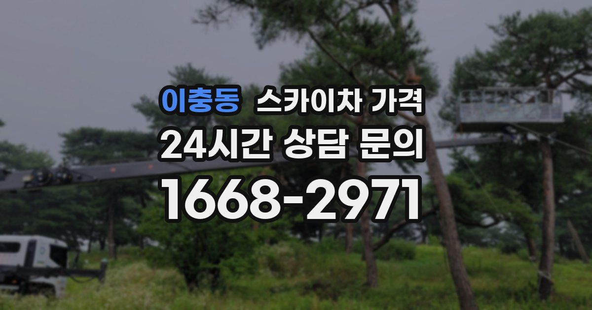 이충동 스카이차 가격