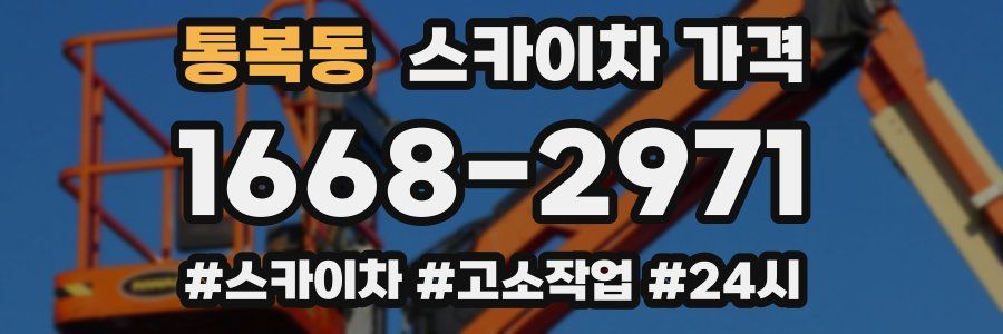 통복동 스카이차 가격