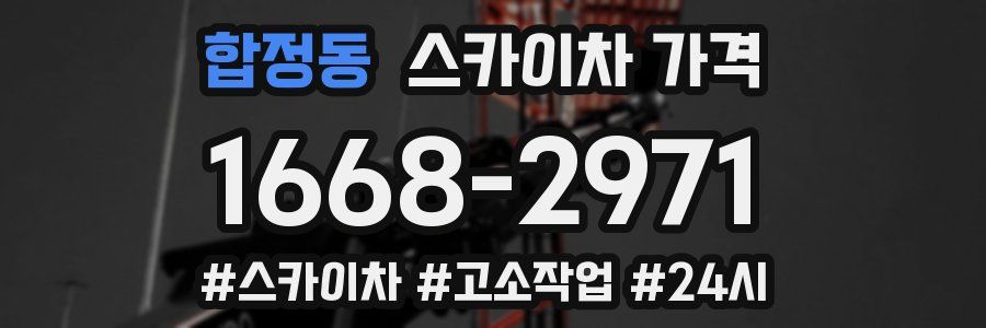 합정동 스카이차 가격