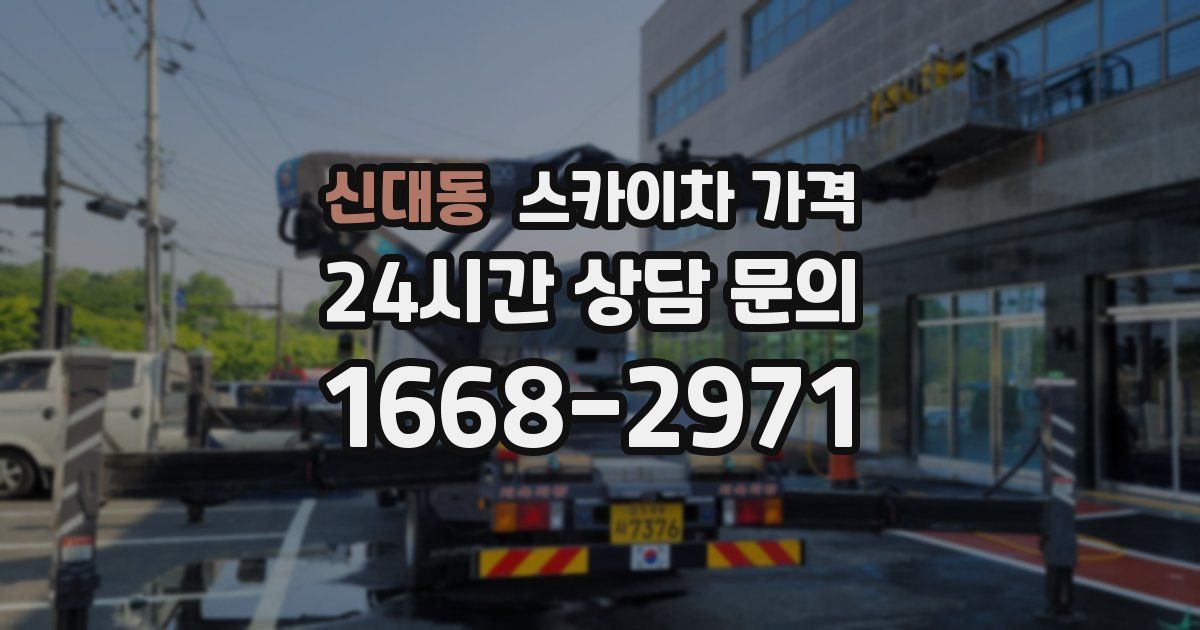 신대동 스카이차 가격