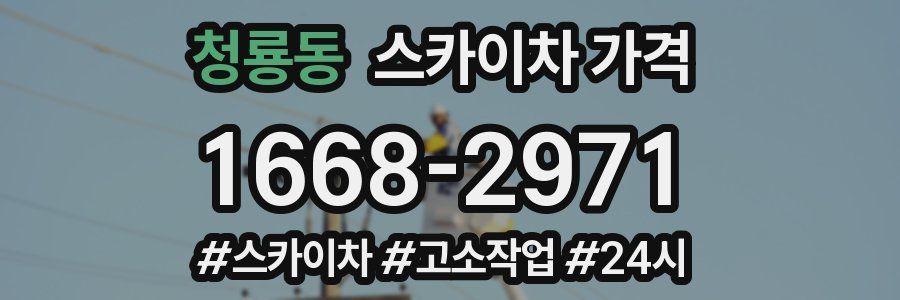 청룡동 스카이차 가격