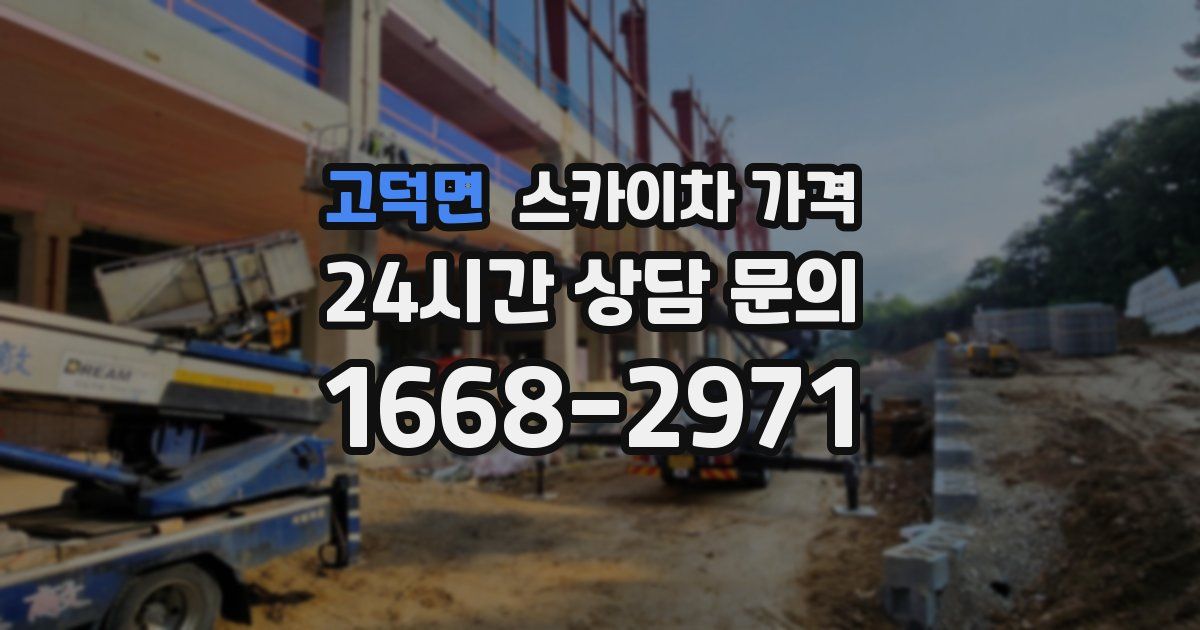 고덕면 스카이차 가격