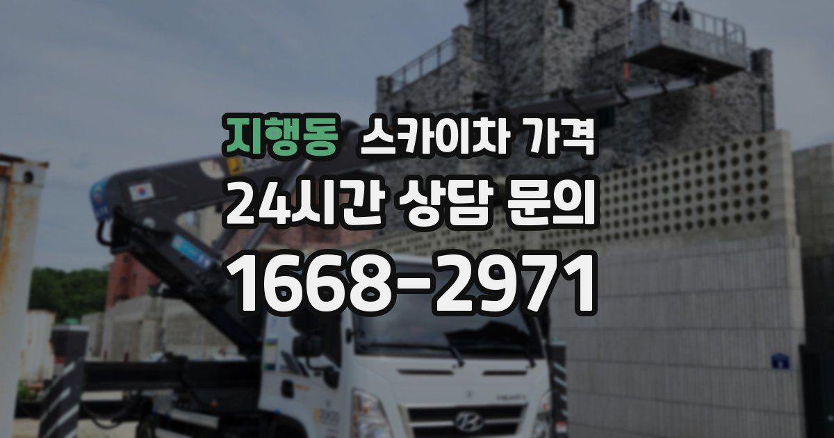 지행동 스카이차 가격