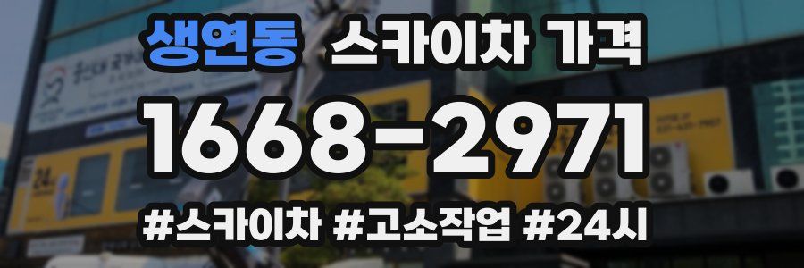 생연동 스카이차 가격