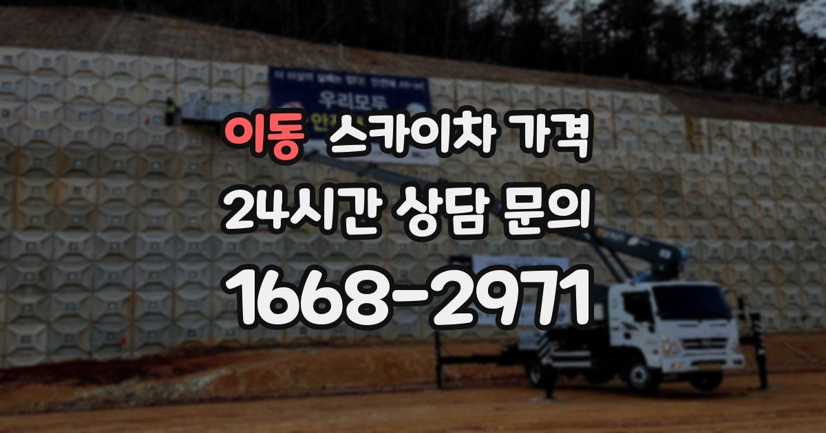 이동 스카이차 가격