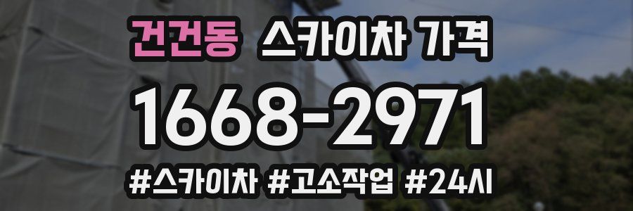 건건동 스카이차 가격