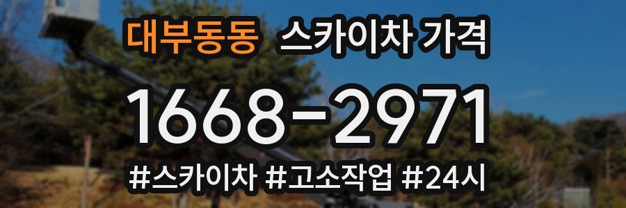 대부동동 스카이차 가격