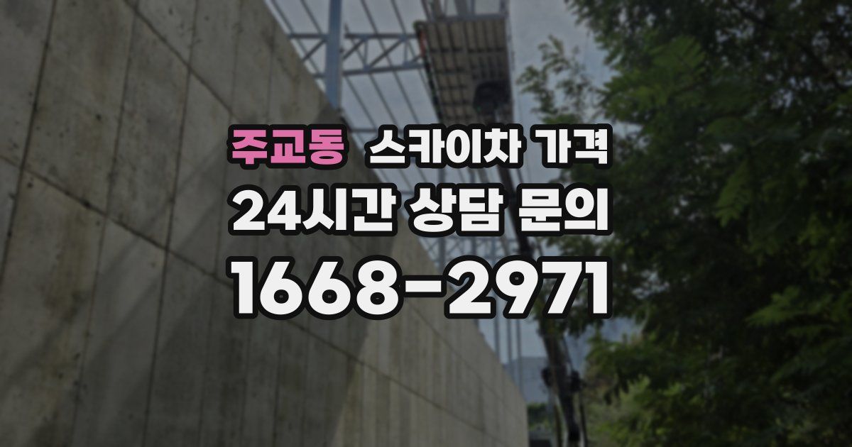 주교동 스카이차 가격