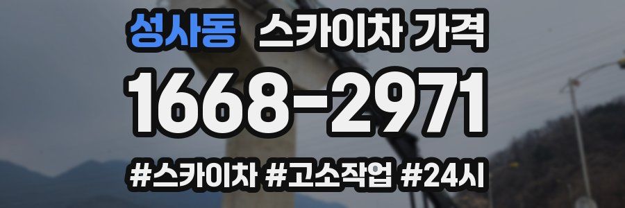 성사동 스카이차 가격