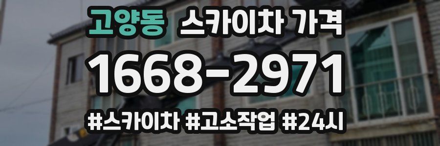 고양동 스카이차 가격