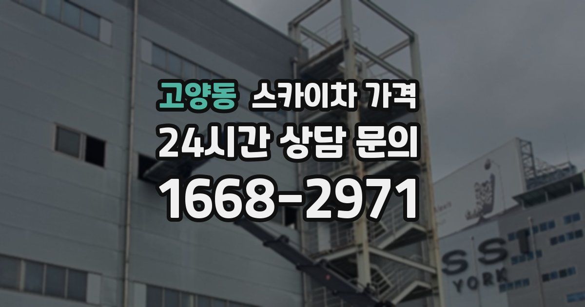 고양동 스카이차 가격