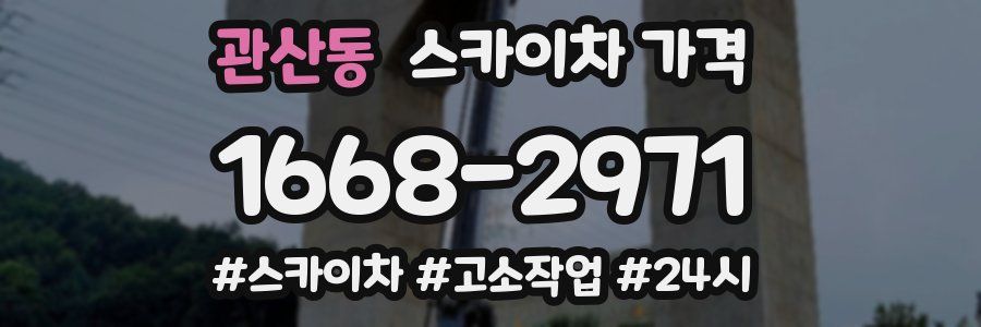 관산동 스카이차 가격