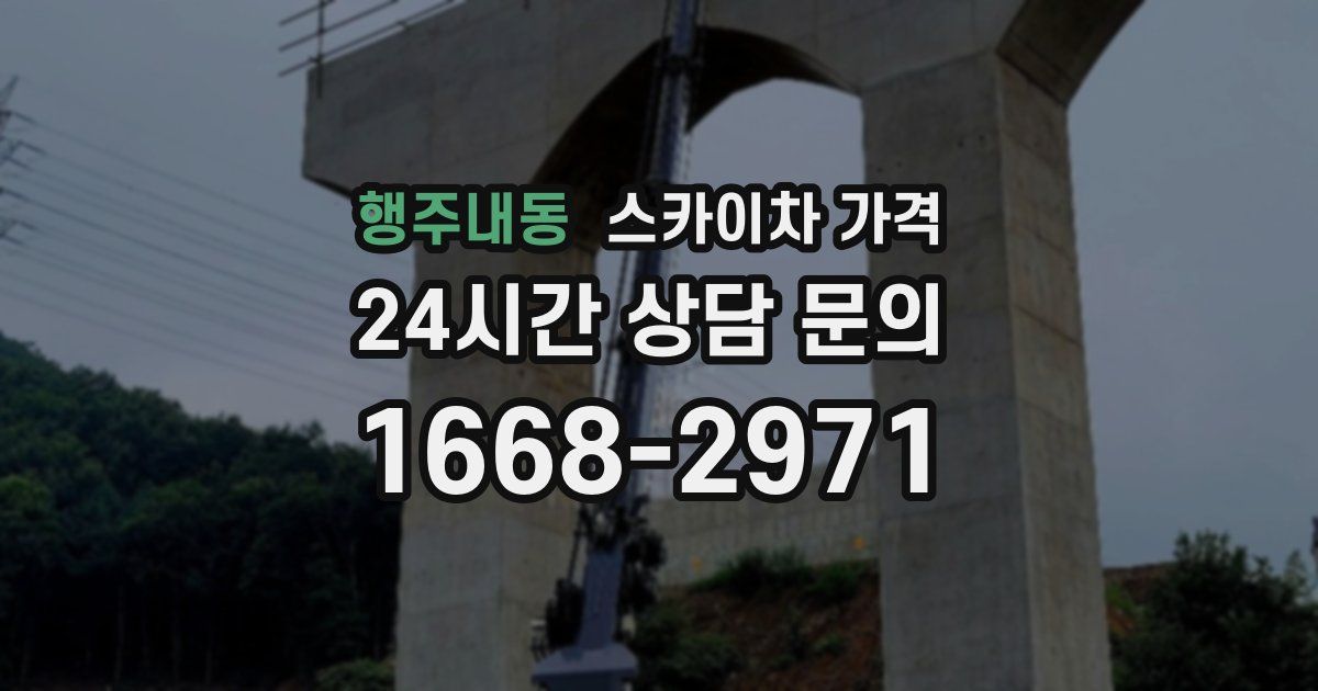 행주내동 스카이차 가격