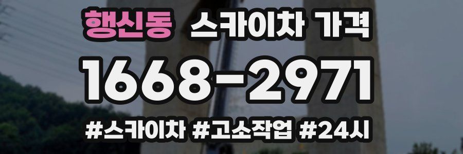 행신동 스카이차 가격