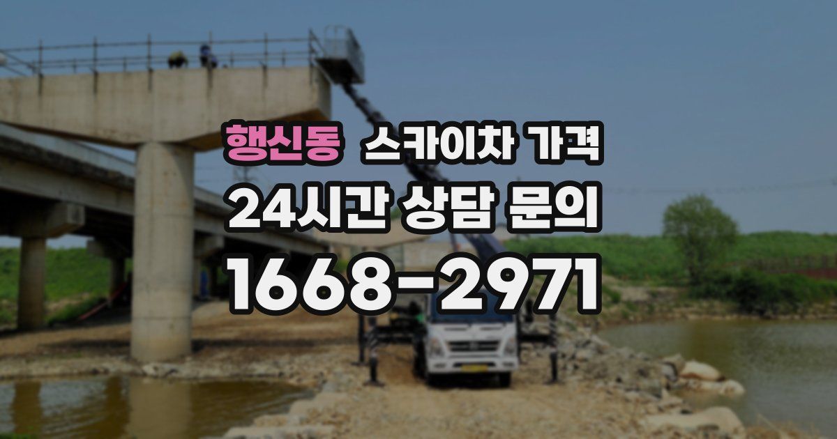 행신동 스카이차 가격