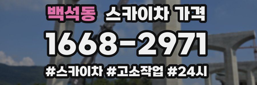 백석동 스카이차 가격