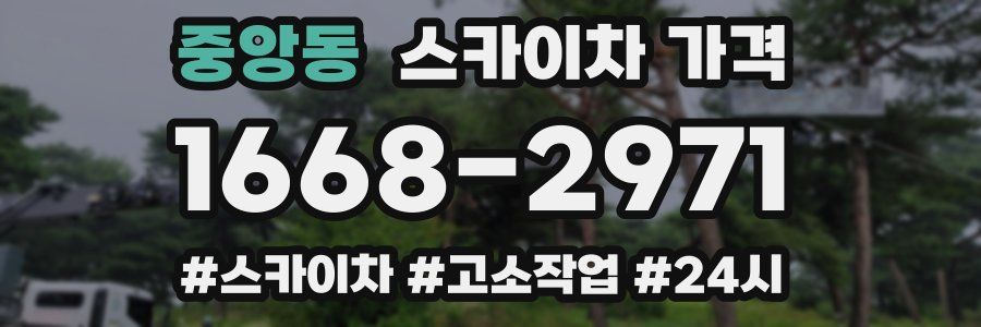 중앙동 스카이차 가격